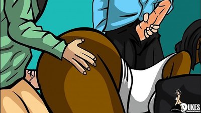 Os alunos fazem sexo com o professor negro depois das aulas